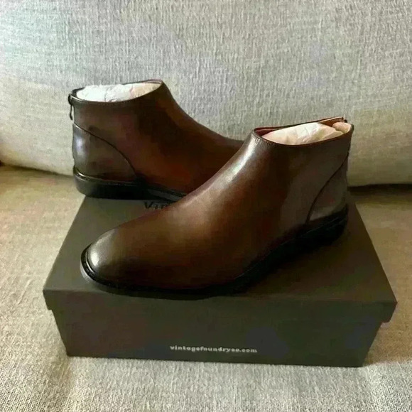 Vintage Foundry  | Men’s Edward brown chelsea boots size 8/41 brand new in box - Picture 5 of 9